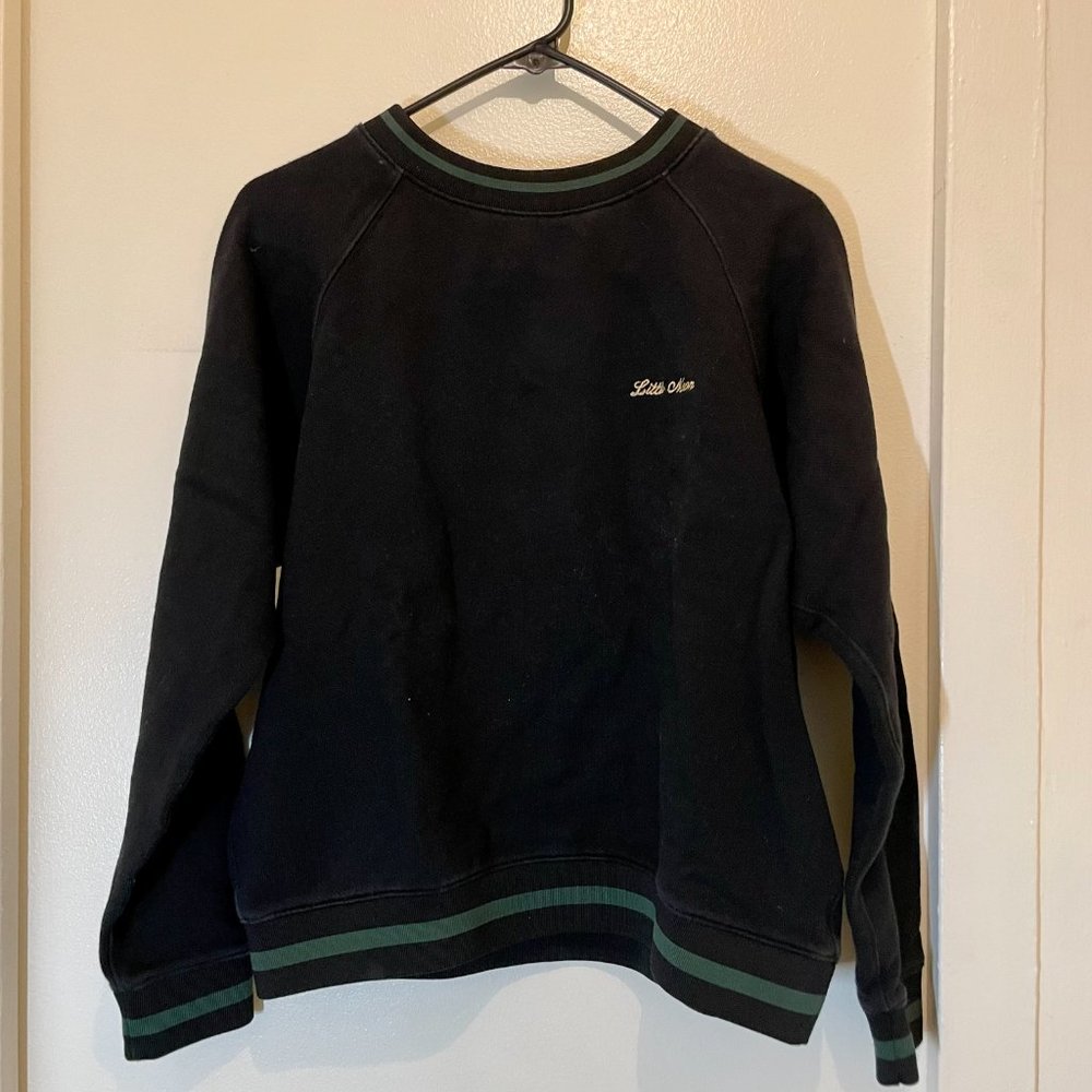 Aritzia: Little Moon Amaranth Black Pullover with Green Detailing